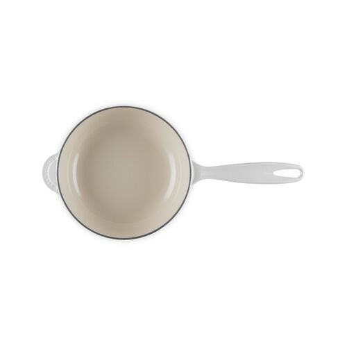 Le Creuset gietijzeren steelpan - Holly - wit
