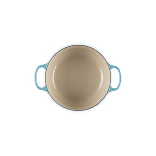Le Creuset gietijzeren ronde braadpan 20 cm / 2.4 liter - caribbean blue