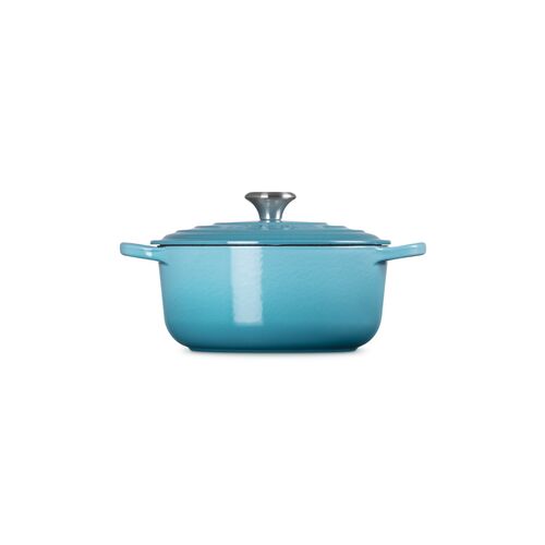 Le Creuset gietijzeren ronde braadpan 20 cm / 2.4 liter - caribbean blue