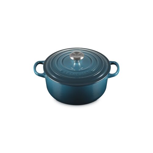 Le Creuset gietijzeren ronde braadpan 20 cm / 2.4 liter - deep teal