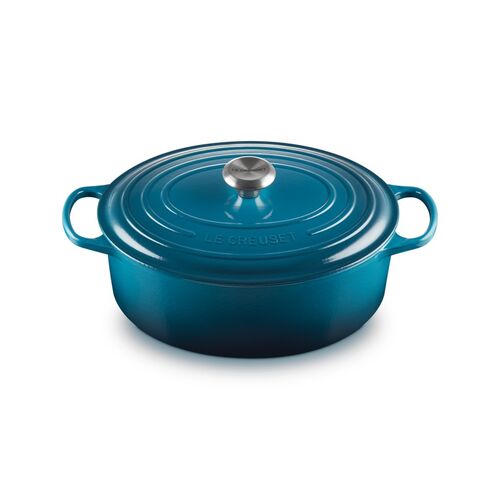Le Creuset gietijzeren ovale braadpan 31 cm / 6.3 liter - deep teal