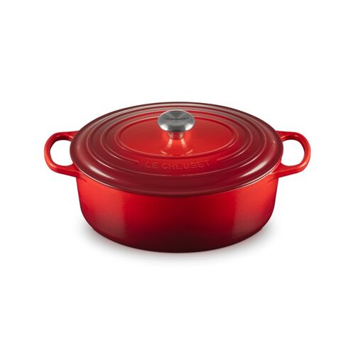 Le Creuset gietijzeren ovale braadpan 31 cm / 6.3 liter - kersenrood