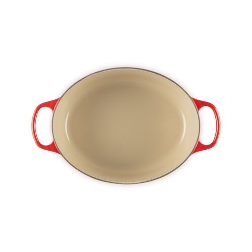 Le Creuset gietijzeren ovale braadpan 31 cm / 6.3 liter - kersenrood