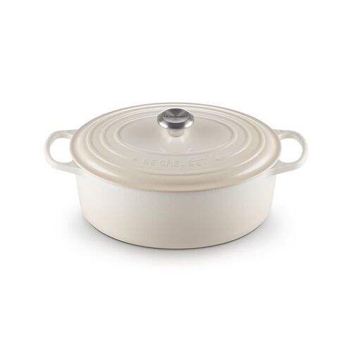 Le Creuset gietijzeren ovale braadpan 31 cm / 6.3 liter - meringue