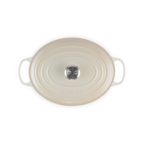 Le Creuset gietijzeren ovale braadpan 31 cm / 6.3 liter - meringue
