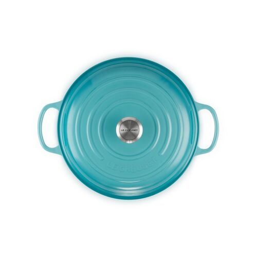 Le Creuset gietijzeren campagnard 30 cm / 3.5 liter - caribbean blue