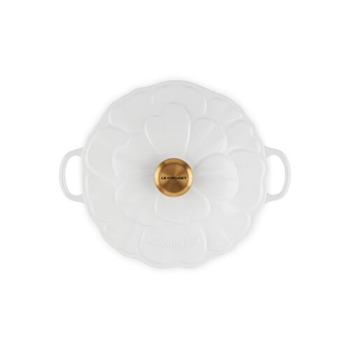 Le Creuset gietijzeren campagnard bloesem 26 cm / 2.2 liter - wit