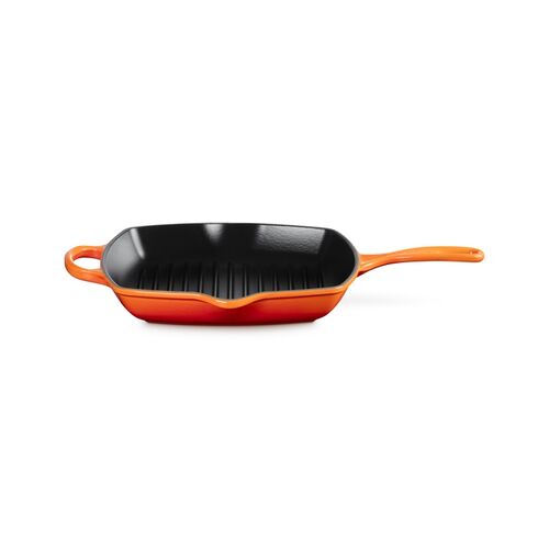 Le Creuset vierkante gietijzeren Grillit® - 26 cm - oranjerood
