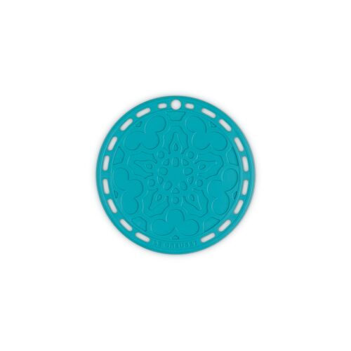 Le Creuset siliconen onderzetter - caribbean blue