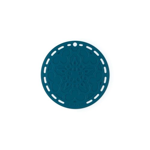 Le Creuset siliconen onderzetter - deep teal