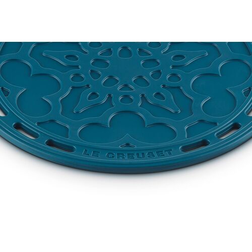 Le Creuset siliconen onderzetter - deep teal