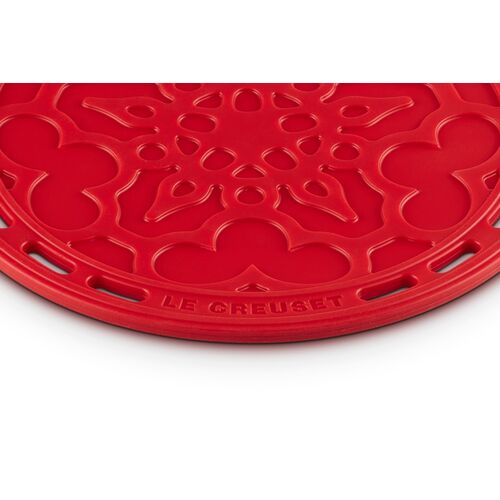 Le Creuset siliconen onderzetter - kersenrood