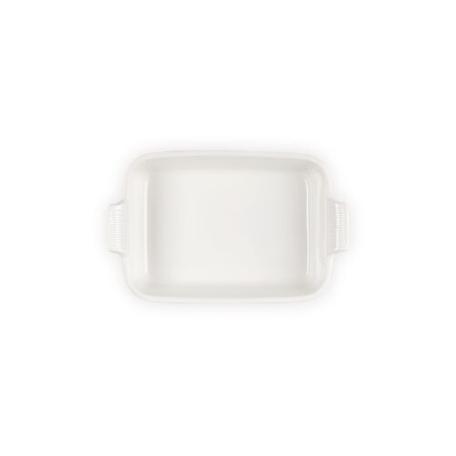 Le Creuset aardewerken rechthoekige ovenschaal - 26 cm / 2.3 liter - meringue