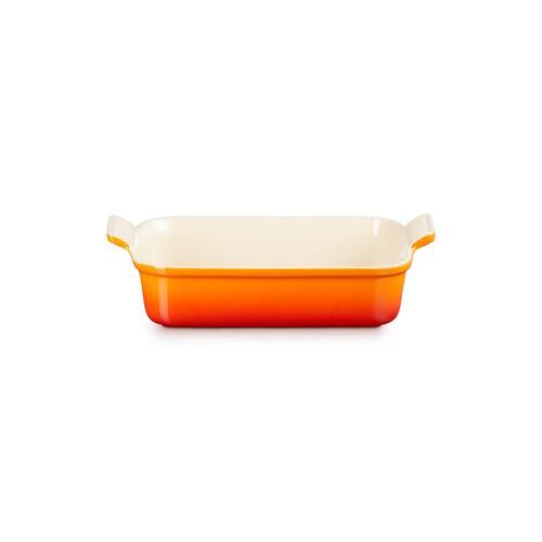 Le Creuset aardewerken rechthoekige ovenschaal - 26 cm / 2.3 liter - oranjerood