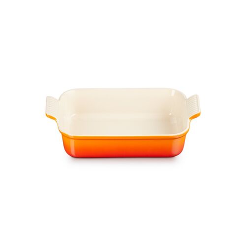 Le Creuset aardewerken rechthoekige ovenschaal - 26 cm / 2.3 liter - oranjerood