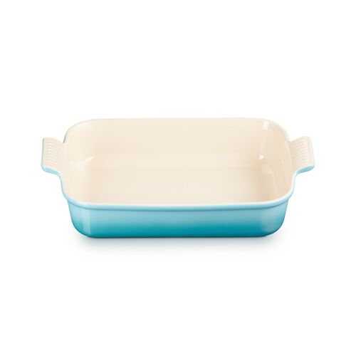 Le Creuset aardewerken rechthoekige ovenschaal - 32 cm / 3.8 liter - caribbean blue