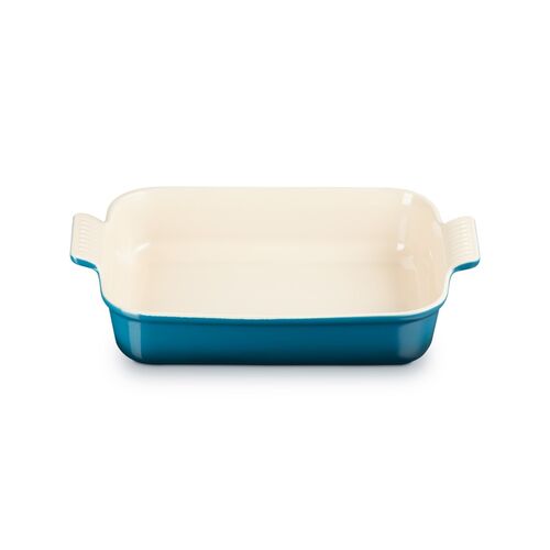 Le Creuset aardewerken rechthoekige ovenschaal - 32 cm / 3.8 liter - deep teal