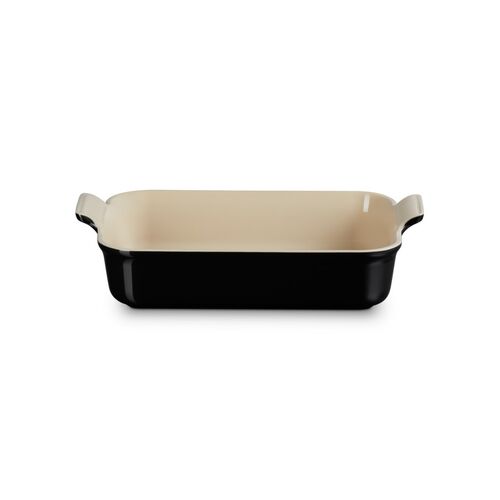 Le Creuset aardewerken rechthoekige ovenschaal - 32 cm / 3.8 liter - ebbenzwart