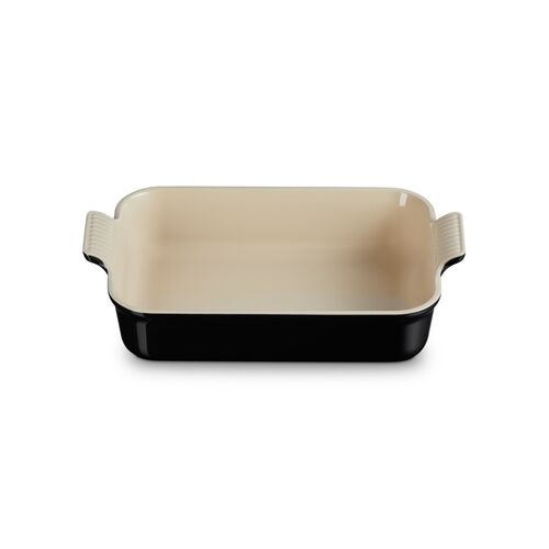 Le Creuset aardewerken rechthoekige ovenschaal - 32 cm / 3.8 liter - ebbenzwart