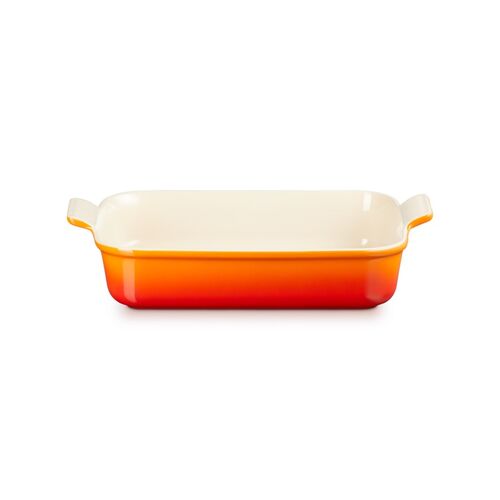 Le Creuset aardewerken rechthoekige ovenschaal - 32 cm / 3.8 liter - oranjerood