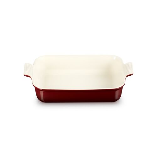 Le Creuset aardewerken rechthoekige ovenschaal - 32 cm / 3.8 liter - garnet