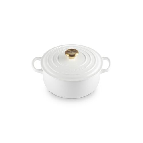 Le Creuset gietijzeren ronde braadpan 20 cm / 2.4 liter - wit