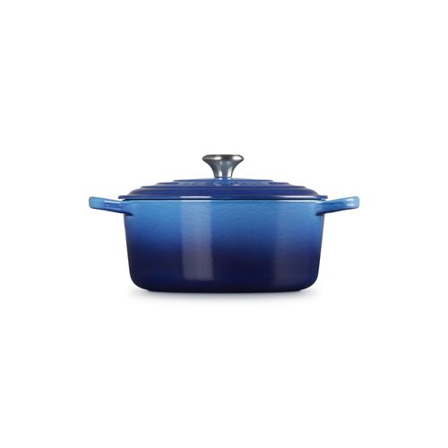 Le Creuset gietijzeren ronde braadpan 22 cm / 3.3 liter - azure