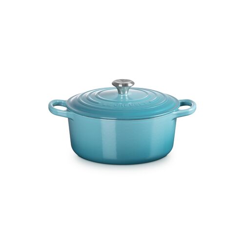 Le Creuset gietijzeren ronde braadpan 22 cm / 3.3 liter - caribbean blue