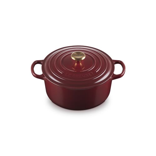 Le Creuset gietijzeren ronde braadpan 22 cm / 3.3 liter - garnet