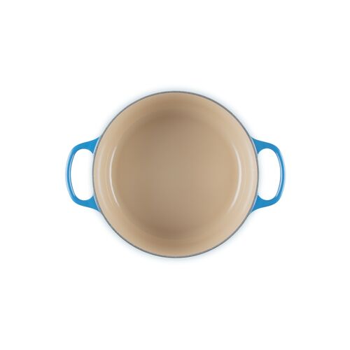 Le Creuset gietijzeren ronde braadpan 24 cm / 4.2 liter - azure