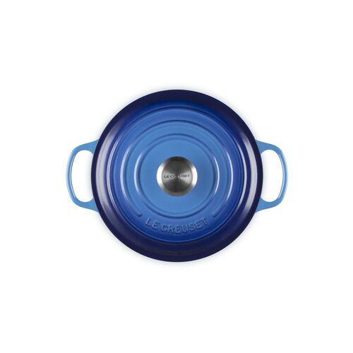 Le Creuset gietijzeren ronde braadpan 24 cm / 4.2 liter - azure