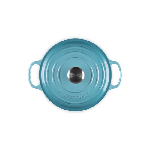Le Creuset gietijzeren ronde braadpan 24 cm / 4.2 liter - caribbean blue