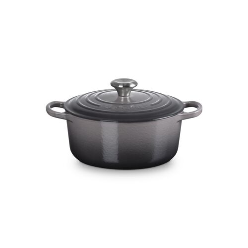 Le Creuset gietijzeren ronde braadpan 24 cm / 4.2 liter - flint
