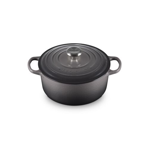 Le Creuset gietijzeren ronde braadpan 24 cm / 4.2 liter - flint