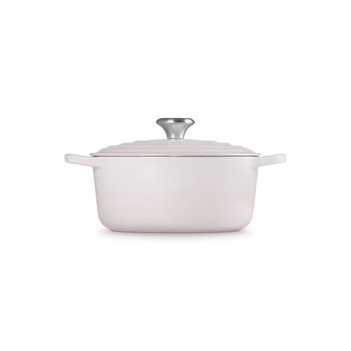 Le Creuset gietijzeren ronde braadpan 24 cm / 4.2 liter - shell pink