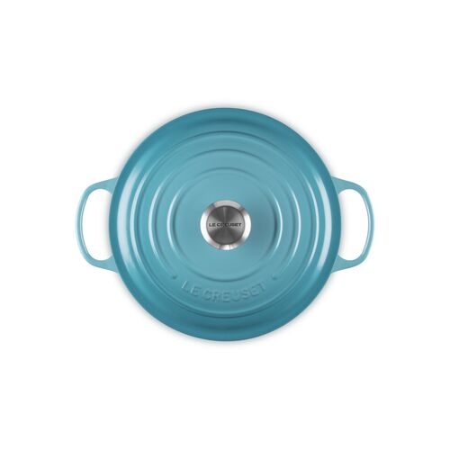 Le Creuset gietijzeren ronde braadpan 26 cm / 5.3 liter - caribbean blue