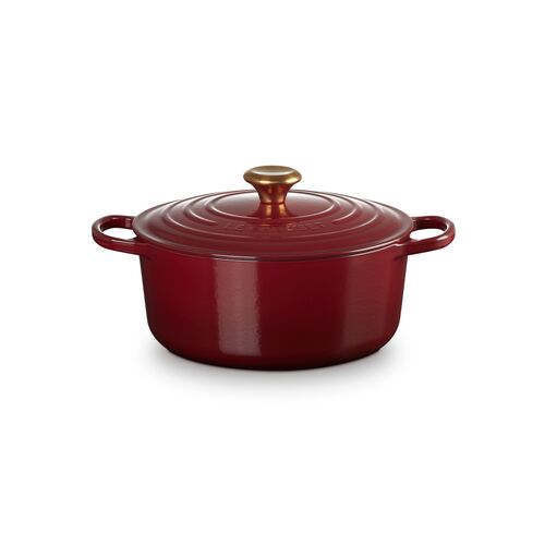 Le Creuset gietijzeren ronde braadpan 26 cm / 5.3 liter - garnet