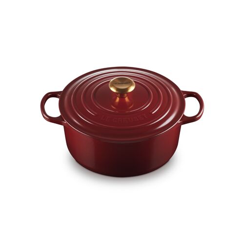 Le Creuset gietijzeren ronde braadpan 26 cm / 5.3 liter - garnet