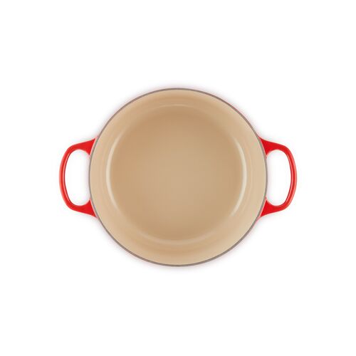 Le Creuset gietijzeren ronde braadpan 26 cm / 5.3 liter - kersenrood