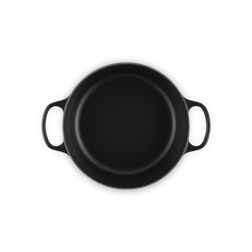 Le Creuset gietijzeren ronde braadpan 26 cm / 5.3 liter - mat zwart
