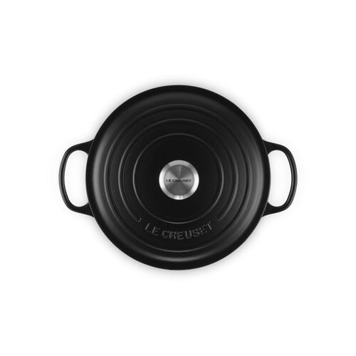 Le Creuset gietijzeren ronde braadpan 26 cm / 5.3 liter - mat zwart
