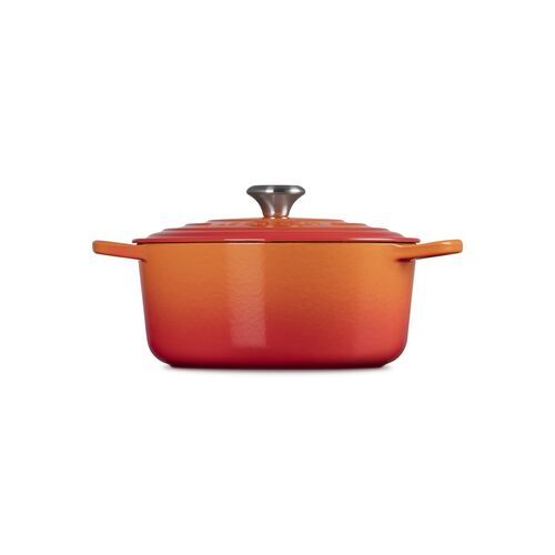 Le Creuset gietijzeren ronde braadpan 26 cm / 5.3 liter - oranjerood