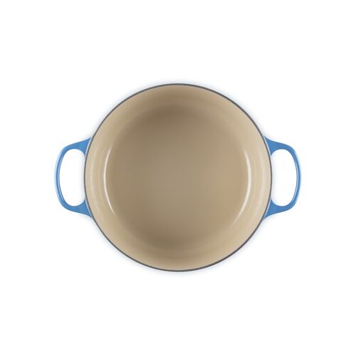 Le Creuset gietijzeren ronde braadpan 28 cm / 6.7 liter - azure