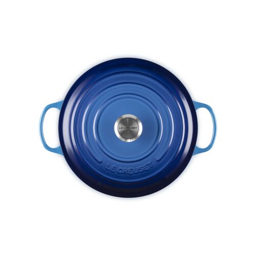 Le Creuset gietijzeren ronde braadpan 28 cm / 6.7 liter - azure