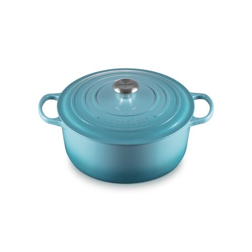 Le Creuset gietijzeren ronde braadpan 28 cm / 6.7 liter - caribbean blue