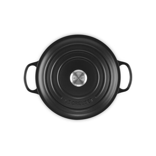 Le Creuset gietijzeren ronde braadpan 28 cm / 6.7 liter - mat zwart