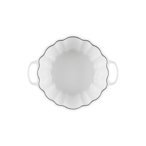 Le Creuset gietijzeren pompoen braad- stoofpan 24cm - wit