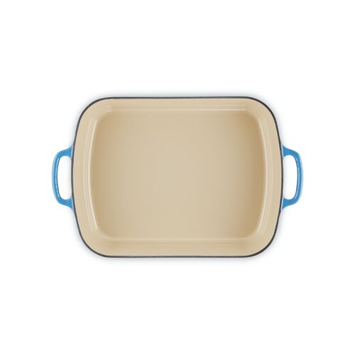 Le Creuset gietijzeren braadslede 33 cm / 4.9 liter - azure