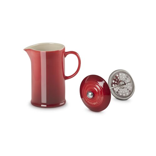 Le Creuset aardewerken cafetière - kersenrood