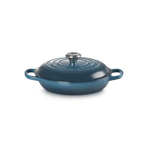 Le Creuset gietijzeren campagnard 26 cm / 2.2 liter - deep teal